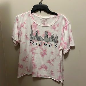 Friends Pink Tie dye cropped t-shirt XXL